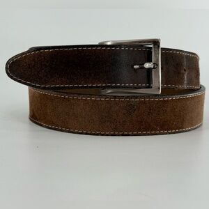 1901 Rustic Brown Leather Belt 36